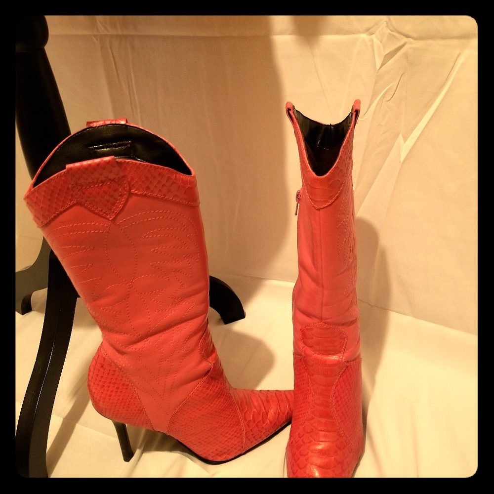 Leather boots